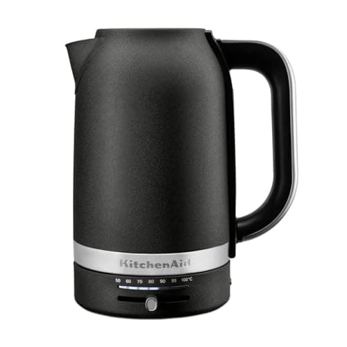 Image of KitchenAid 5KEK1701 1.7L Variable Temperature Kettle, Adjustable Temperature Control 50°C-100°C, Quick Boil & Water Level Gauge, Cast iron Black
