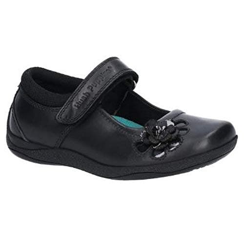 Image of Hush Puppies Girls Jessica Senior Patent School Uniform Shoe, Black, 1 UK Child