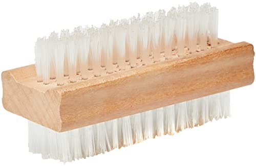 Image of Nail brush Wooden Nail Brushes Double Sided Soft Nail Cleaning Bristles Manicure Pedicure