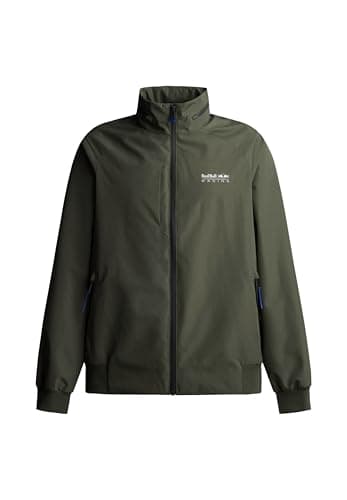 Image of Red Bull Racing X Pepe Jeans Men's RBR LOGO DRIVER WINDBREAKER POLY PLAIN Jacket, Green (REGENT GREEN), M