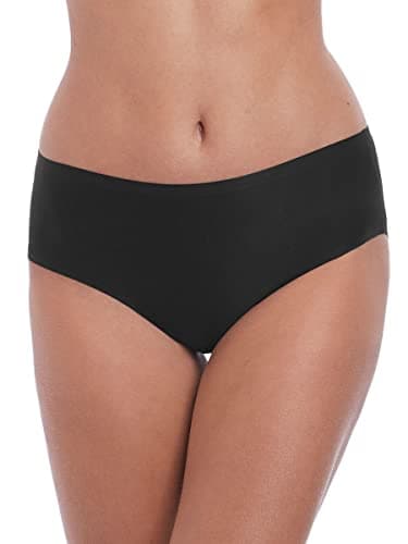 Image of Fantasie Women's Smoothease Invisible Stretch Vpl-free Mid-rise Briefs, Black, One Size UK