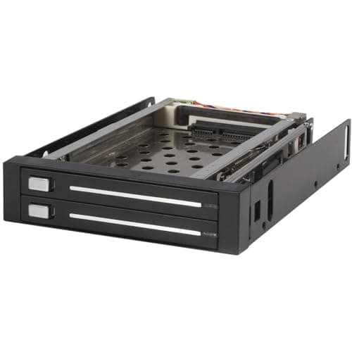 Image of StarTech.com 2 Drive 2.5in Trayless Hot Swap SATA Mobile Rack Backplane - Dual Drive SATA Mobile Rack Enclosure for 3.5 HDD (HSB220SAT25B)