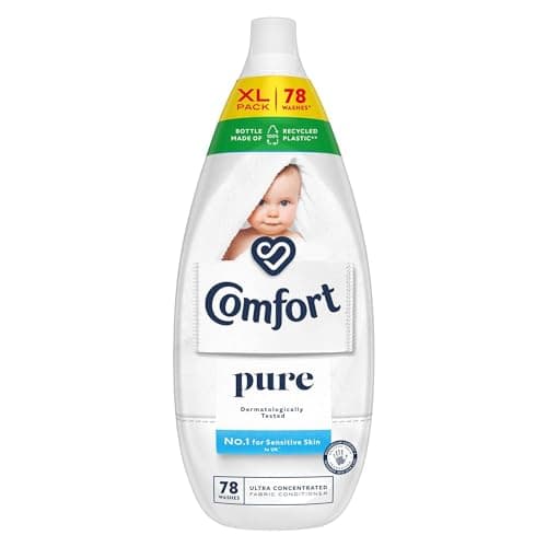 Image of Comfort Pure Dermatologically Tested Ultra-Concentrated Fabric Conditioner Gentle Next to Sensitive Skin 78 Wash 1.178 L (Pack of 1)