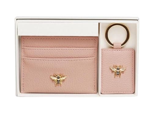 Image of Alice Wheeler Bee Giftset - 2 piece set Card Holder & Keyring (Pink)