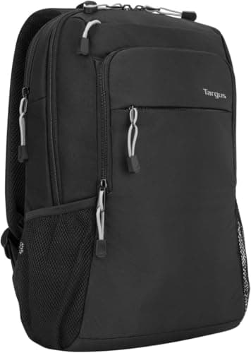 Image of Targus Intellect Essentials Lightweight Waterproof Backpack with Padded Back Support, Black, 15.6"
