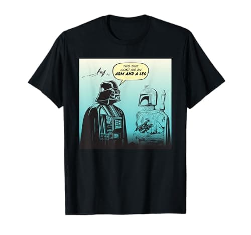 Image of Star Wars Funny Darth Vader and Boba Fett Comic T-Shirt