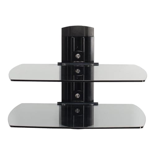 Image of Sanus On-Wall Single-Column Shelving AV Component System with Two Shelves - Black