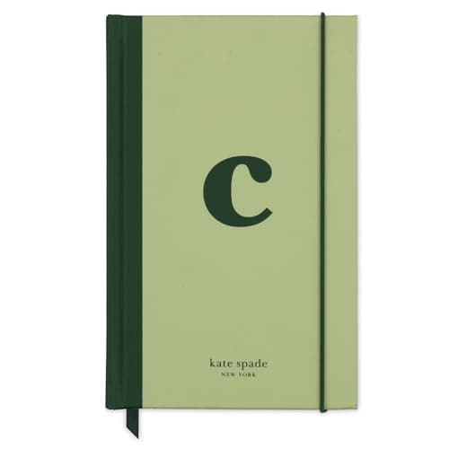 Image of kate spade new york Just Mine Notebook Journal, Monogram Cloth Hardcover Journal, 8.25" x 5.25", Diary Includes 168 Lined Pages, (C)