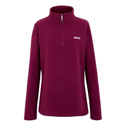 Image of Regatta Womens Sweethart Half Zip Fleece Lightweight Quick Dry Winter Layer Top Red