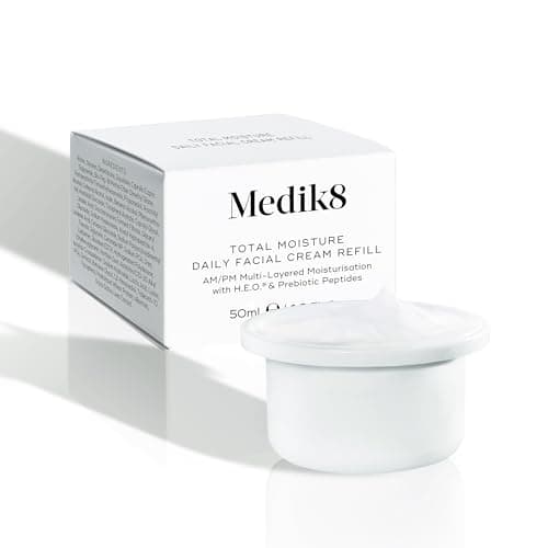 Image of Medik8 Total Moisture Daily Facial Cream Refill Pod Hyaluronic Acid Moisturiser, Day and Night Face Cream, Clinically Proven Instant & Lasting Moisturisation - Fragrance Free - 50 ml