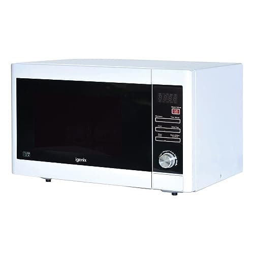 Image of Igenix 30L 900W White Solo Digital Microwave - 5 Power Levels and 10 Auto Cooking Menus, Defrost Function and 95 Minute Timer - IG3093