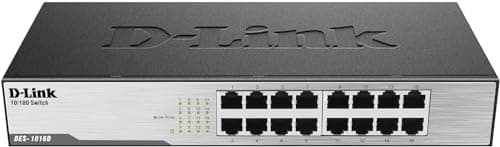 Image of D-Link DES-1016D - 16-Port Fast Ethernet Unmanaged Desktop Switch, UK Model