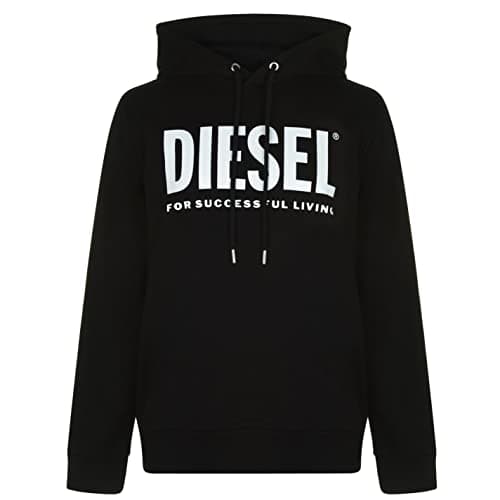 Image of Diesel Men Logo OTH Hoodie Black 900 L