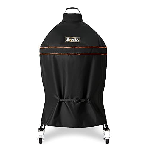 Image of Jiesuo Kamado Grill Cover for Kamado Joe Classic Charcoal Grills, Grill Accessories for Kamado Joe, Heavy Duty Waterproof Grill Cover
