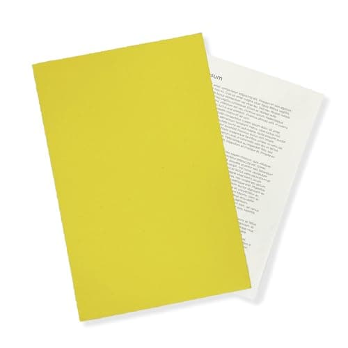 Image of Exacompta - Ref FS250-YLWZ - Guildhall - Square Cut Folder, 250gsm Medium Weight Manilla, 349 x 242mm, A4 & Foolscap, Approx. 100 Sheets, Blue Angel Certified - Yellow, Pack of 100