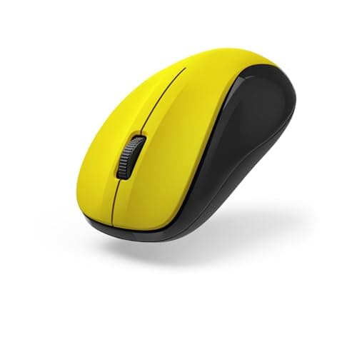 Image of Hama Wireless Mouse 3 Buttons 2.4GHz 1200dpi Optical Mouse Wireless Computer Mouse for Laptop PC Notebook Silent Battery Right Handed Left Handed USB Receiver Yellow