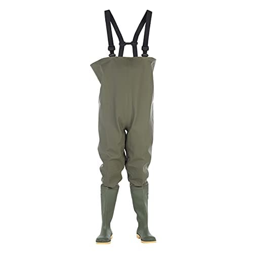 Image of Dikamar Administrator Chest Wader / Mens Boots / Plain Rubber Wellingtons (13 UK) (Green)