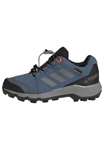 Image of adidas Unisex Kids Terrex Gore-Tex Hiking Kids Shoes, Wonder Steel/Grey Three/Semi Impact Orange, 10 UK Child