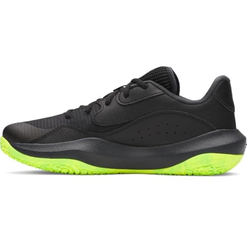 Image of Under Armour Unisex Lockdown 7 Low, Breathable and Lightweight Basketball Shoes, Basketball Trainers with EVA Midsole and Traction,Black / Black / Metallic Black,6