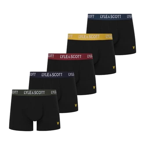 Image of Lyle & Scott Mens 5Pk Cre Trnk Black M