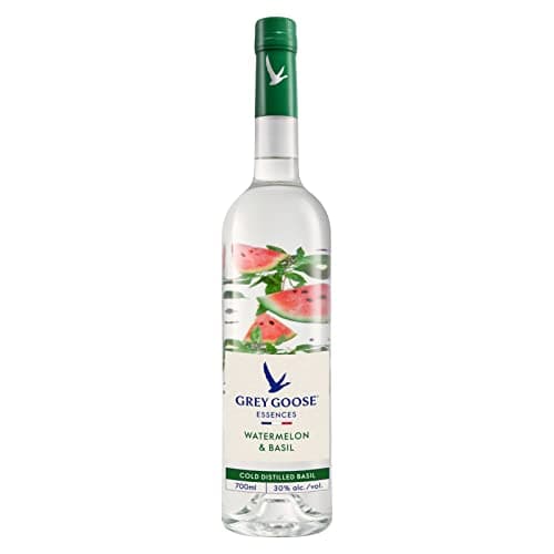 Image of Grey Goose Essences Watermelon & Basil, 30% ABV, 70cl / 700ml, Natural Flavoured Vodka Spirit Drink, Made with Grey Goose Vodka, Infused With Real Fruits & Botanical Essences