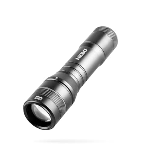 Image of NEBO Newton 500 Lumens | Black LED Waterproof Flashlight | AA Battery Powered with Magnetic Base