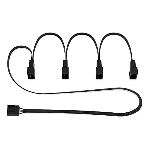 Image of ARCTIC 4-Pin PWM Fan Splitter Cable - PST Extension-Cable for 4 Case Fans, PC Fans, PWM Splitter line, Multi-fan Connector, Fan Splitter, Extension, Splitter, Y-splitter, Adapter, PC - Black