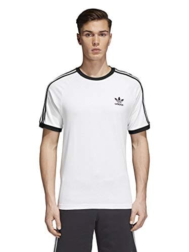 Image of adidas Originals mens3-stripes Tee Short Sleeve T-Shirt - White - XS