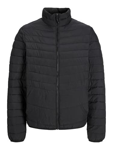 Image of JACK & JONES Men's Jjestate Packable Puffer Collar Noos Quilted Jacket, black, XL