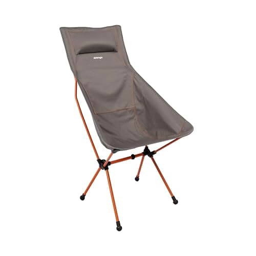 Image of Vango Micro Steel Tall Camping Chair, Lighweight, Strong Foldable to Compact Size, High Back Design Garden Chair Perfect for Festivals, Fishing, Campers, Walkers (Excalibur)