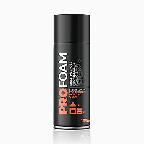 Image of Profoam Oven, Grill & Barbecue Cleaner, Heavy Duty Oven Cleaner & Degreaser, Removes Baked On Food and Burnt-In Grease Fast, (400ml) Foam Spray, Made In The UK