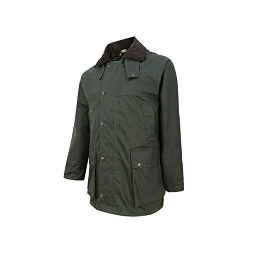 Image of Hoggs of Fife - Classic Padded Wax Jacket Green Medium