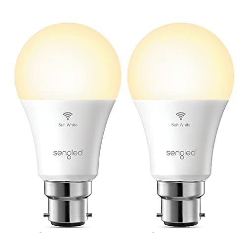 Image of Sengled Smart Bulbs Alexa Light Bulbs Bayonet, WiFi Bulbs That Work with Alexa Smart Home Devices & Google Home, Dimmable LED Bulbs B22, Remote Control, Smart Light Bulbs 8.8W, 806LM 2700K, 2 Pack