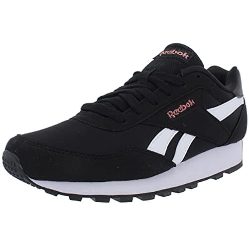 Image of Reebok Women's Rewind Run Sneaker, core Black/White/Blush Metal