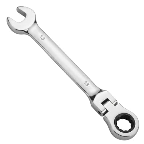 Image of Terilamy 13mm Flex-Head Ratchet Spanners, Metric Wrench, Chrome Vanadium Steel, Anti-Slip Rust-Proof Tool Ratcheting Combination Wrench for Car & Bicycle Repair