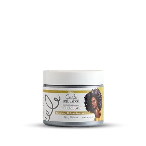 Image of ORS Curls Unleashed Gray Color Blast Makeup Wax -171g, Temporary Hair Colour, With Moisturizing Beeswax & Castor Oil, For Best Colouring Experience