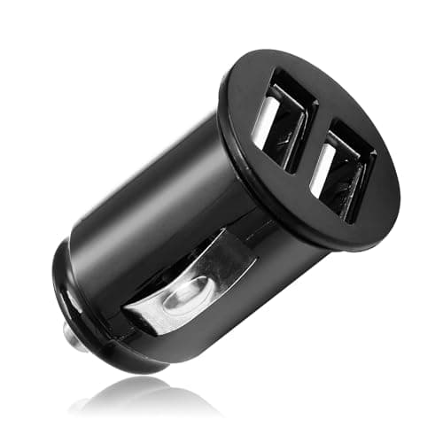 Image of 12 W/2.4 A Dual USB Car Charger 2 Ports USB Cigarette Lighter Charger Practical and Compact Dual Port for Cars iPhone 15/14/13/12 Samsung iPad Air Huawei (12V/24V) Black