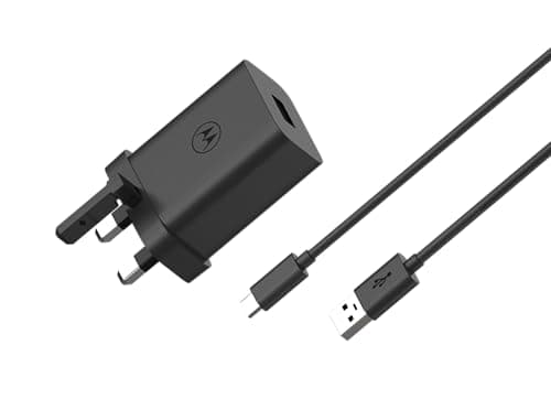 Image of Motorola Chargers - TurboPower 33W USB-PD Mains Wall Charger/Power Adapter with 1m USB-A to USB-C cable. IMPORTANT - Only Genuine Motorola Products have the 'M' logo.