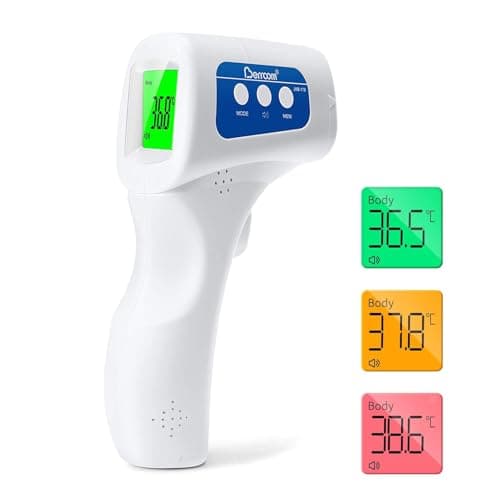 Image of Berrcom Forehead Digital Thermometer for Adults and Children Non Contact Medical Baby Infrared Digital Thermometer with Instant Reading, Fever Alarm