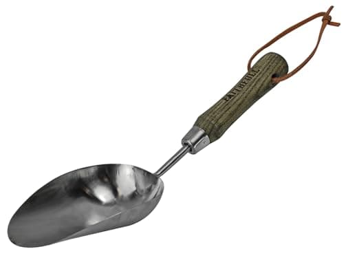 Image of Faithfull Prestige Stainless Steel Hand Potting Scoop Ash Handle