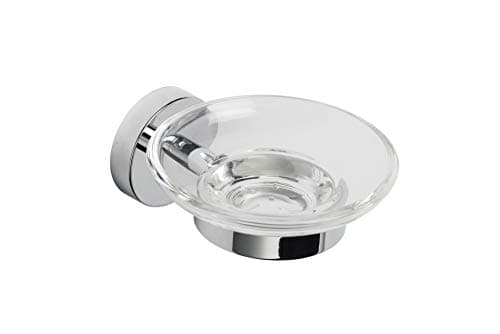 Image of Croydex Pendle Flexi-Fix Soap Dish & Holder, Chrome, Metal, 54 x 108 x 128mm, QM411941