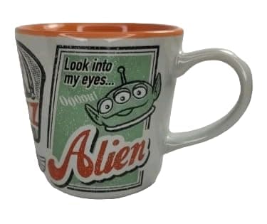 Image of Disney Store USA Retro Design Cream Toy Story Buzz Lightyear Alien Mug