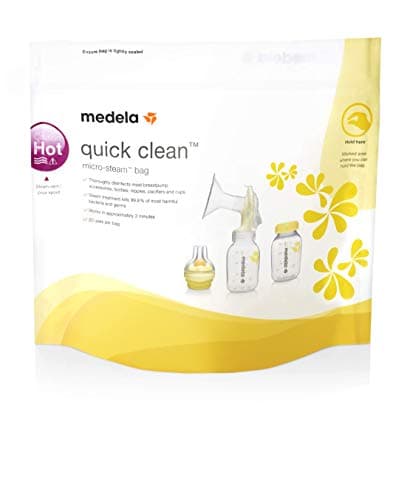 Image of Medela MicroSteam Quick Clean Bags, Microwave Bags for Sterilizing Baby Bottles, Breast Pumps and Parts, 5 Counts