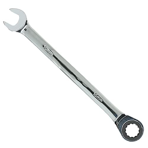 Image of Seshin Buffalo 10mm Ratchet Spanner Steel Fixed Head Gear Wrench Open End & Ring (10mm)