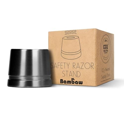 Image of Bambaw Safety Razor Stand, Does Not Fit All Safety Razors, Double Edge Razor Holder, Shaving Stand, Black
