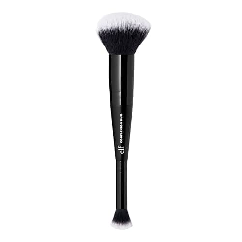 Image of e.l.f. Concealer & Foundation Complexion Duo Brush, 2-in-1 Makeup Brush For Concealer & Liquid & Powder Foundation, Made With Synthetic Bristles