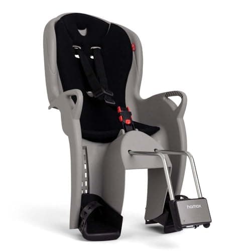 Image of Hamax Kiss Medium Child Bike Seat – Safe, Comfortable Design, 5-Point Harness, Adjustable Footrests, Easy-to-Mount, Shock-Absorbing Features, Suitable for Children 9 Months to 22kg