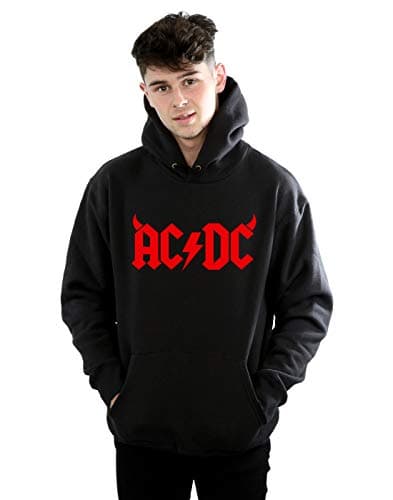 Image of AC/DC Men's Horns Logo Hoodie Black XXXXX-Large