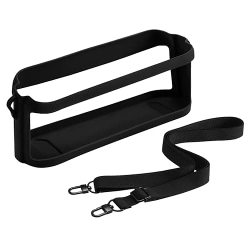 Image of Silicone Case Sleeve Compatible for Soundcore Motion X600 Portable Bluetooth Speaker Accessories Travel Carry Rubber Skin Case Motion X600 Protection with Adjustable Strap (Black)