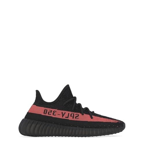 Image of Yeezy Kids Boost 350 V2 Trainers Junior Core Black/Red 3.5